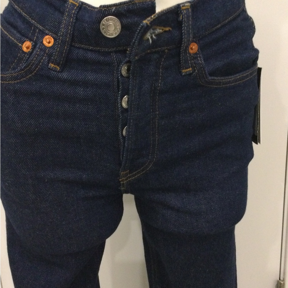 Re/Done Blue High Rise Jeans - Picture 7 of 8